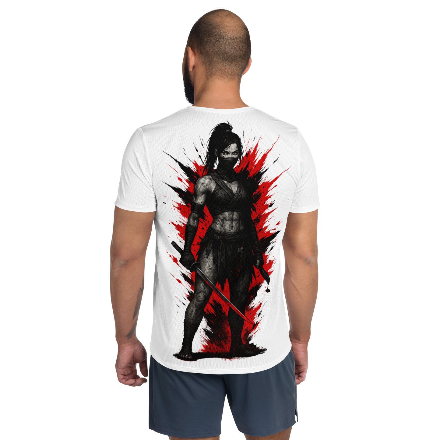 Men's athletic t-shirt Kurohana no Shi (White)