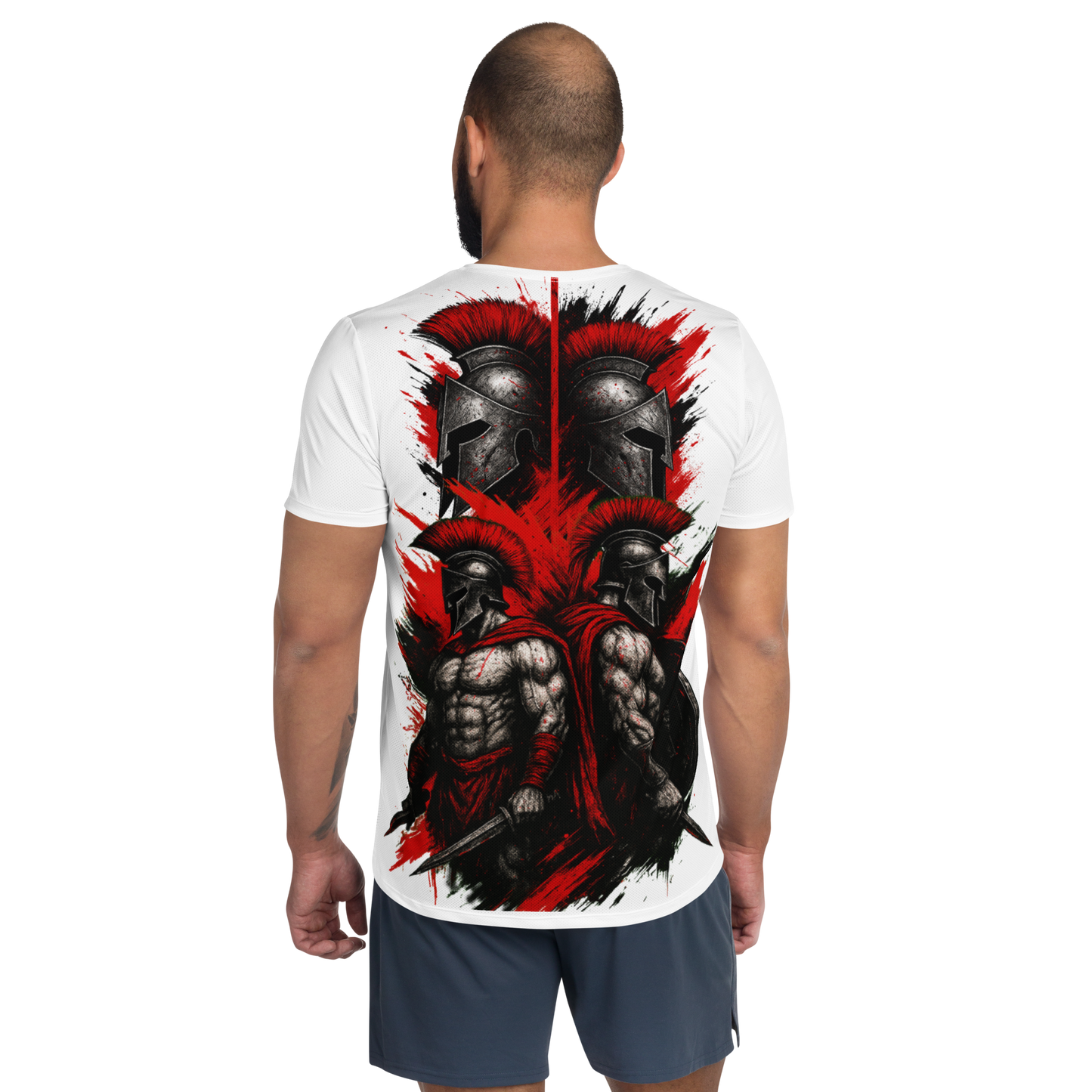 Men's athletic t-shirt Spartan Brotherhood (White)