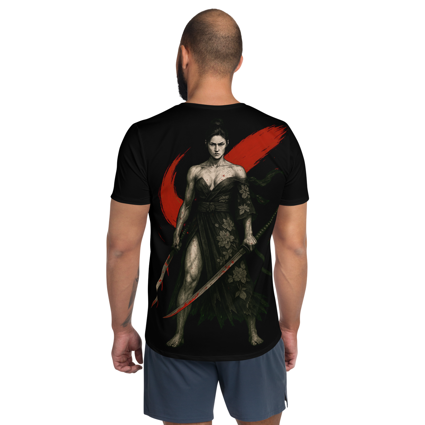 Men's athletic t-shirt Kiss of the Blade (Black)