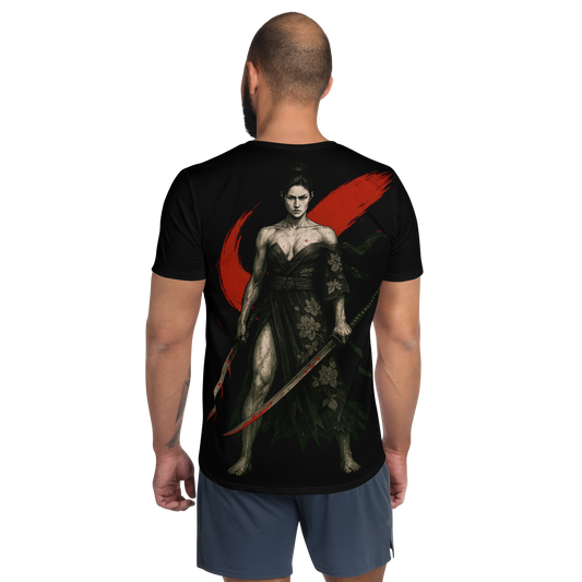 Men's athletic t-shirt Kiss of the Blade (Black)