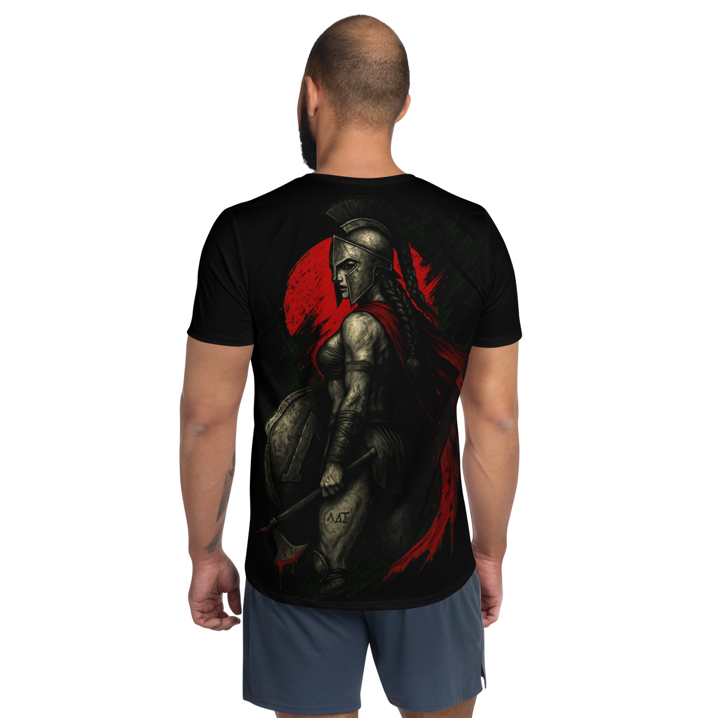 Men's athletic t-shirt The Axe of Lacedaemon (Black)