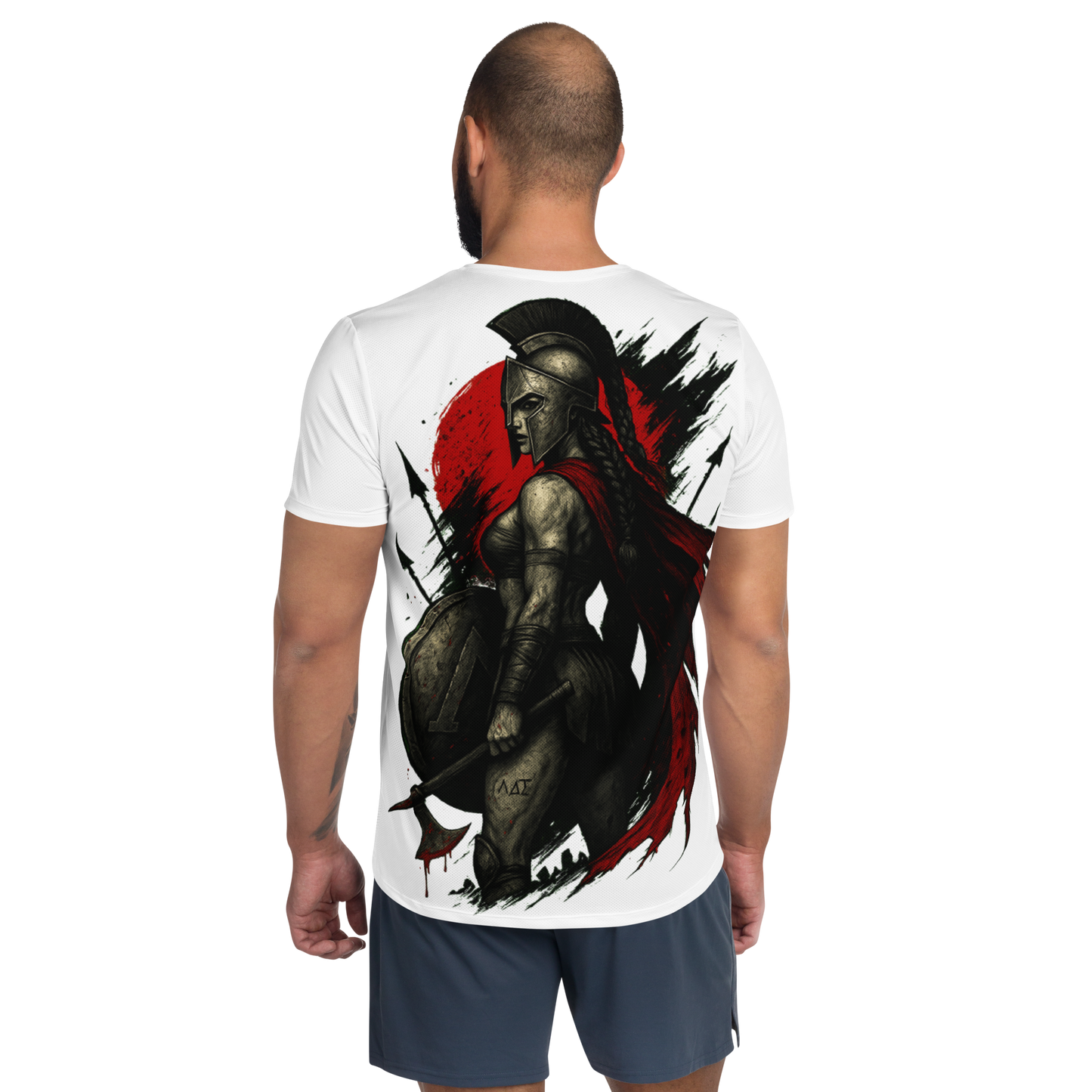 Men's athletic t-shirt The Axe of Lacedaemon (White)