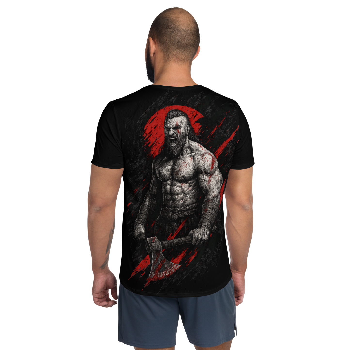 Men's athletic t-shirt Ragewalker (Black)