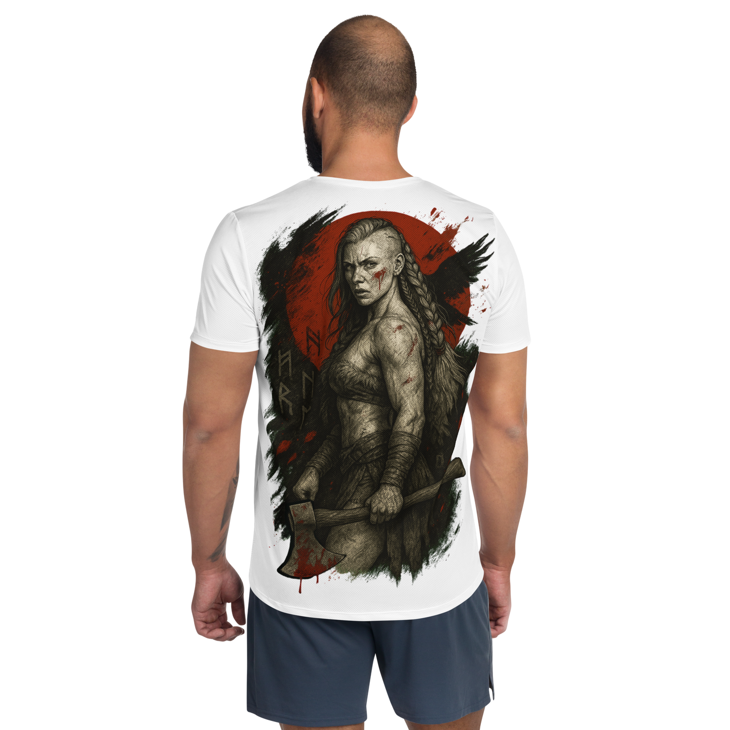 Men's athletic t-shirt Freyjas Wrath (White)