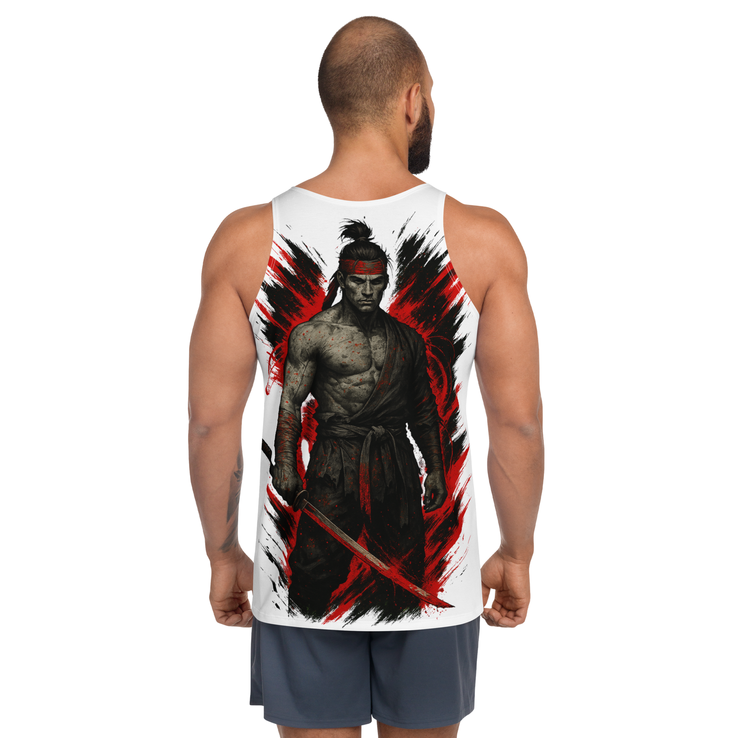 Unisex Tank Top Akaryu no Kenshi (White)