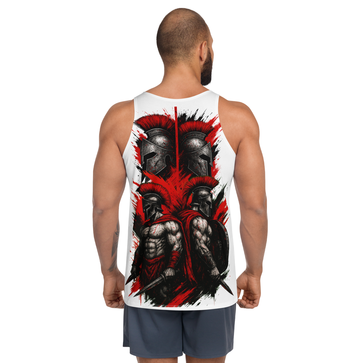 Unisex Tank Top Spartan Brotherhood (White)
