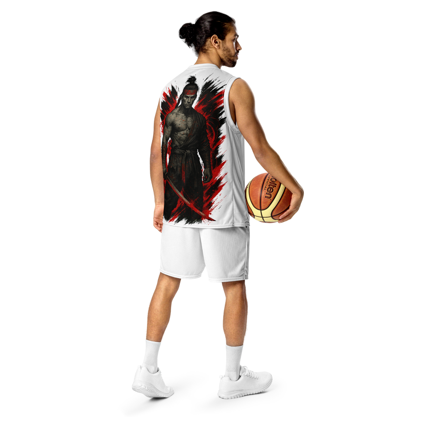 Unisex gym jersey Akaryu no Kenshi (White)