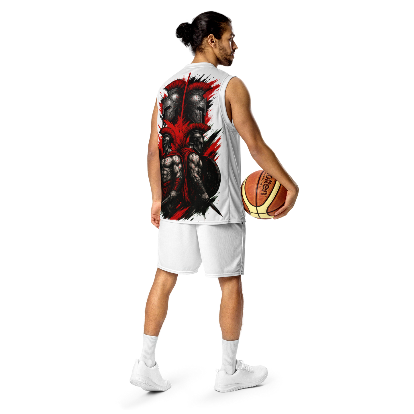 Unisex gym jersey Spartan Brotherhood (White)