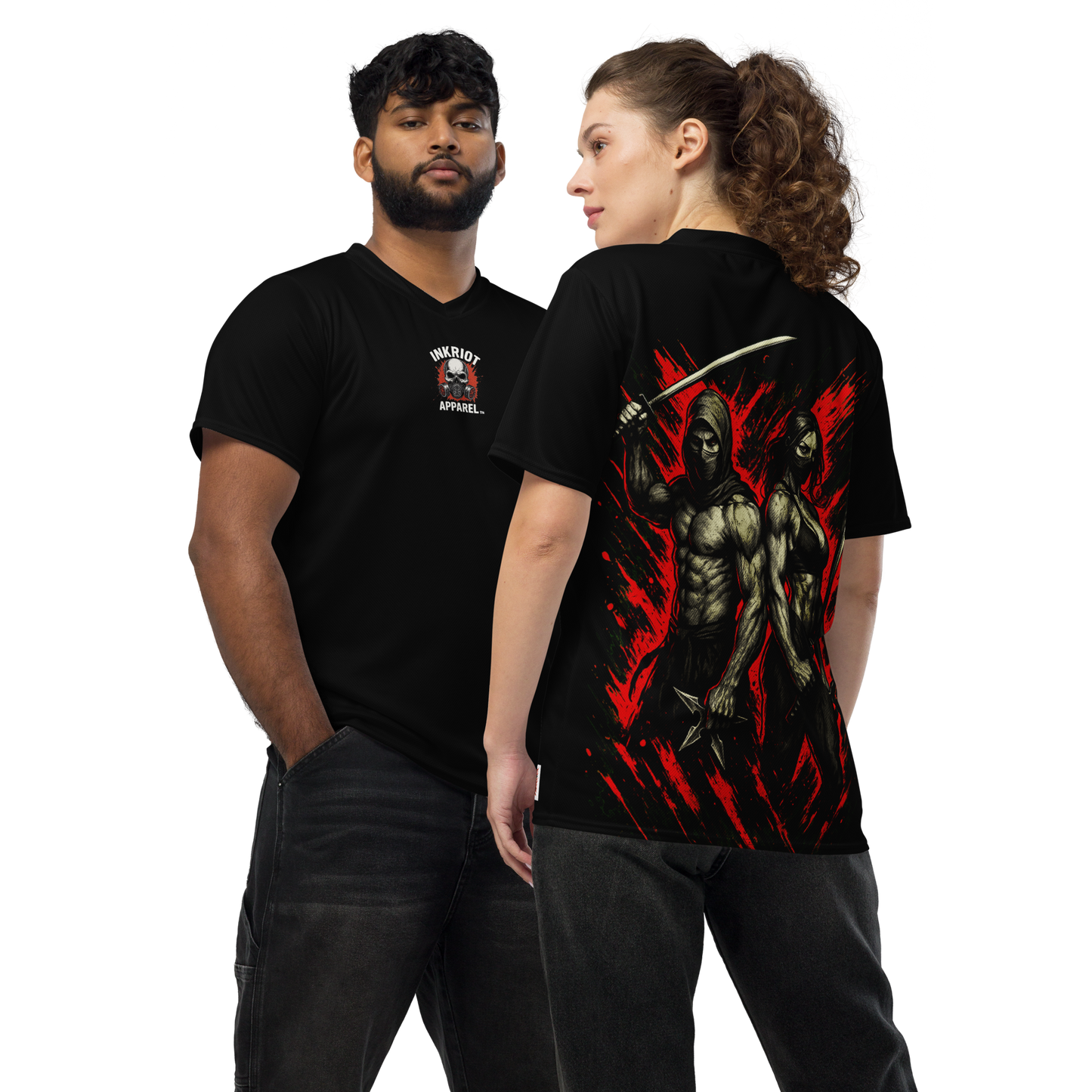 Unisex sports jersey Futatsu no Kage (Black)