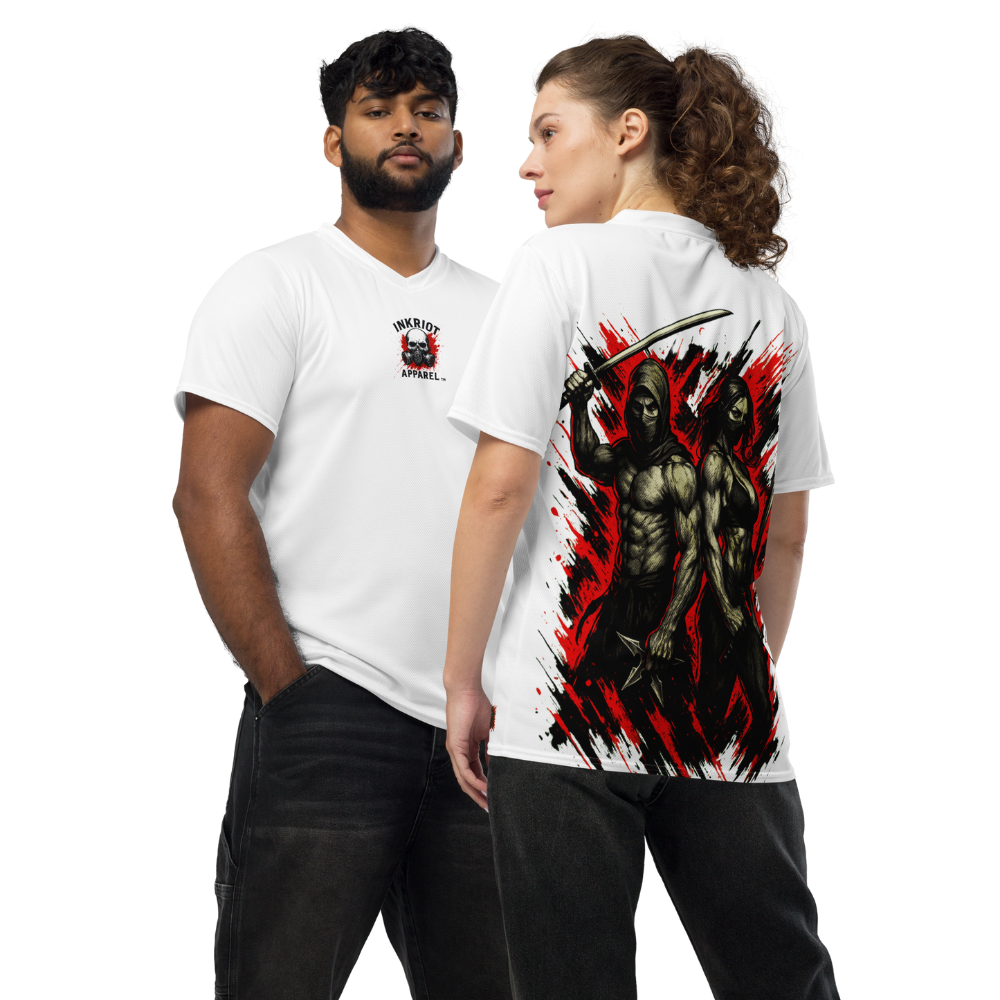 Unisex sports jersey Futatsu no Kage (White)
