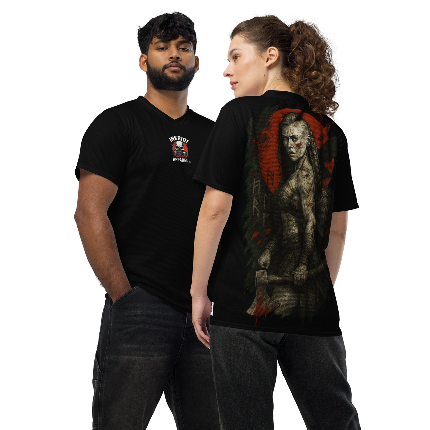 Unisex sports jersey Freyjas Wrath (Black)