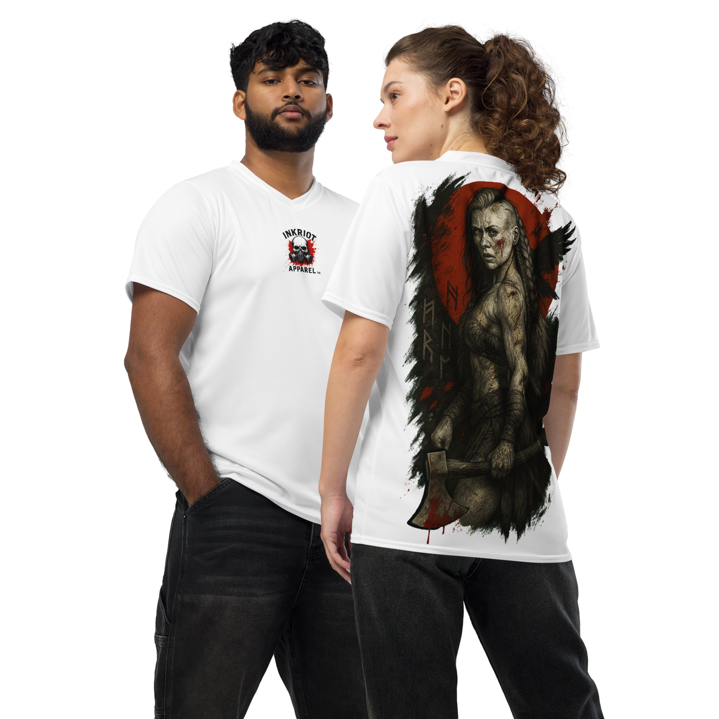 Unisex sports jersey Freyjas Wrath (White)