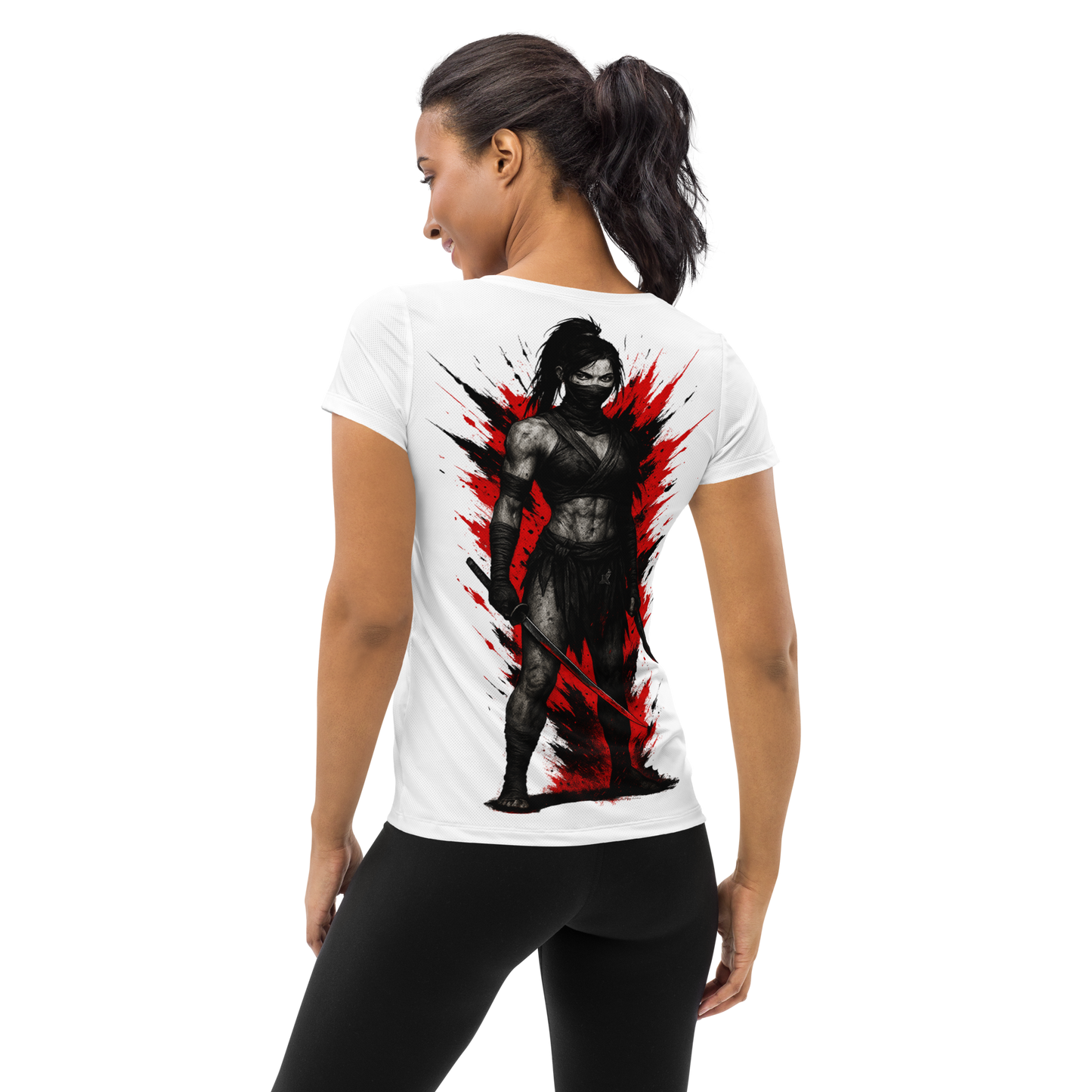 Women's athletic t-shirt Kurohana no Shi (White)