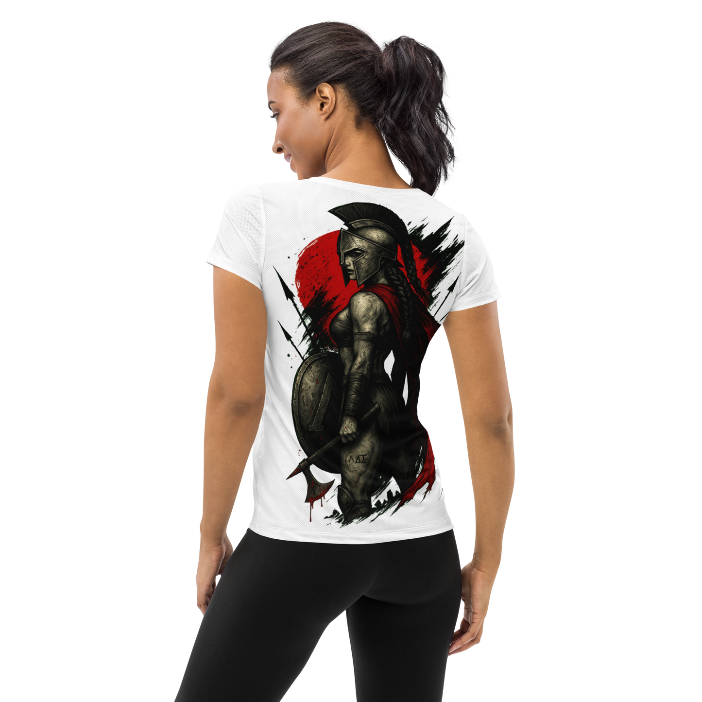 Women's athletic t-shirt The Axe of Lacedaemon (White)