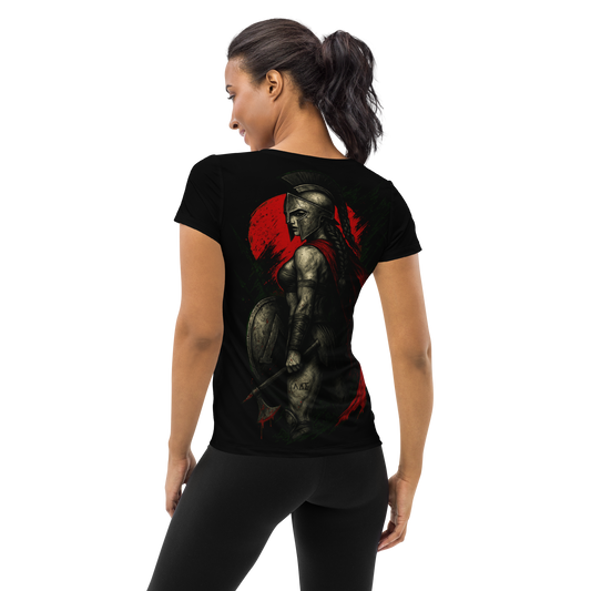 Women's athletic t-shirt The Axe of Lacedaemon (Black)