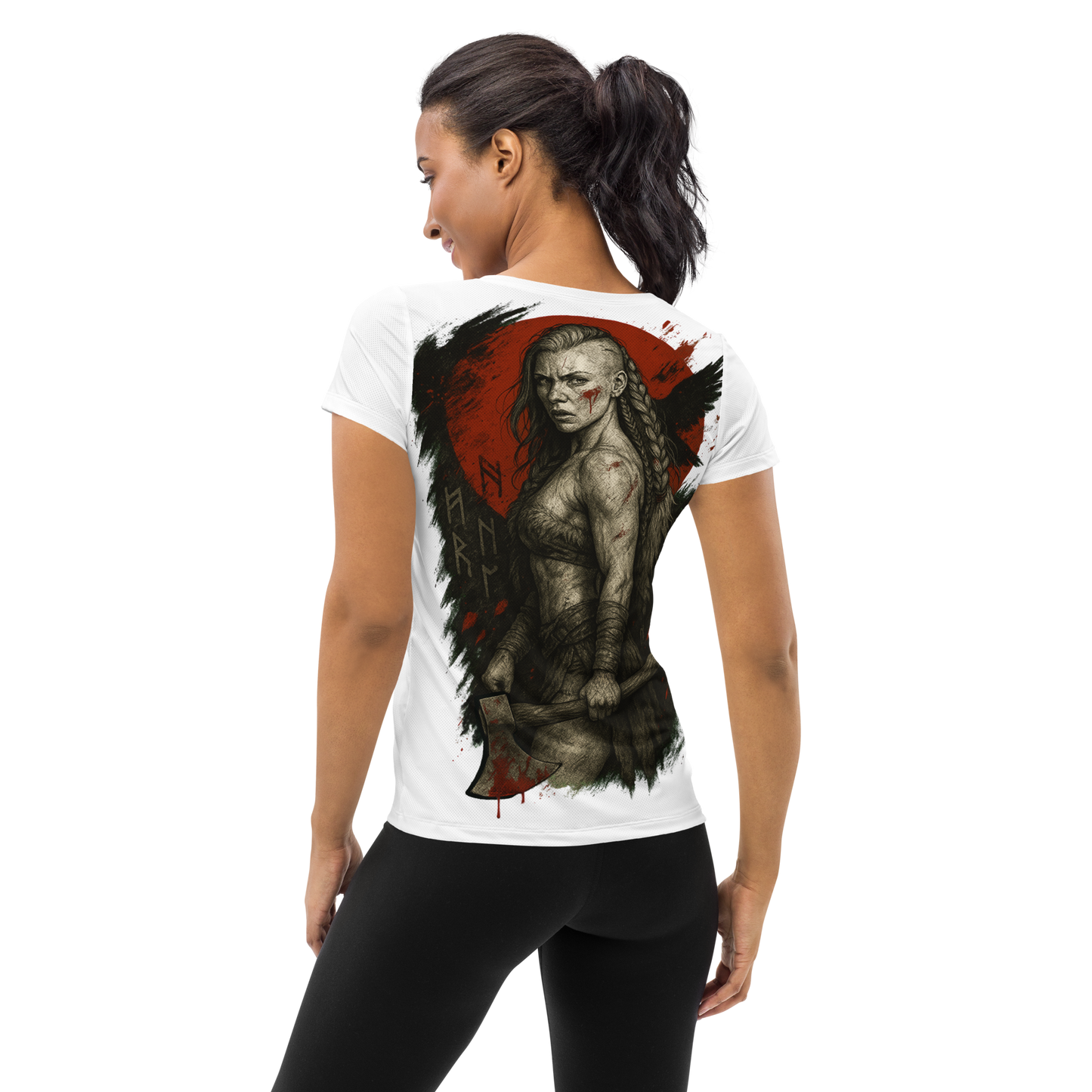 Women's athletic t-shirt Freyjas Wrath (White)