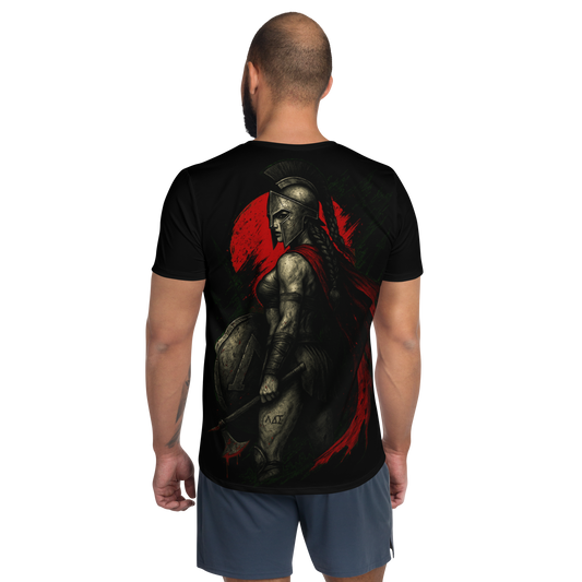 Men's athletic t-shirt The Axe of Lacedaemon (Black)