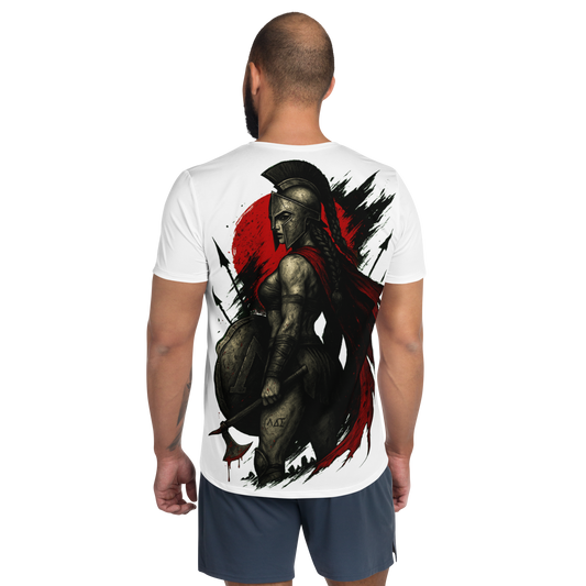 Men's athletic t-shirt The Axe of Lacedaemon (White)