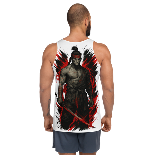 Unisex Tank Top Akaryu no Kenshi (White)