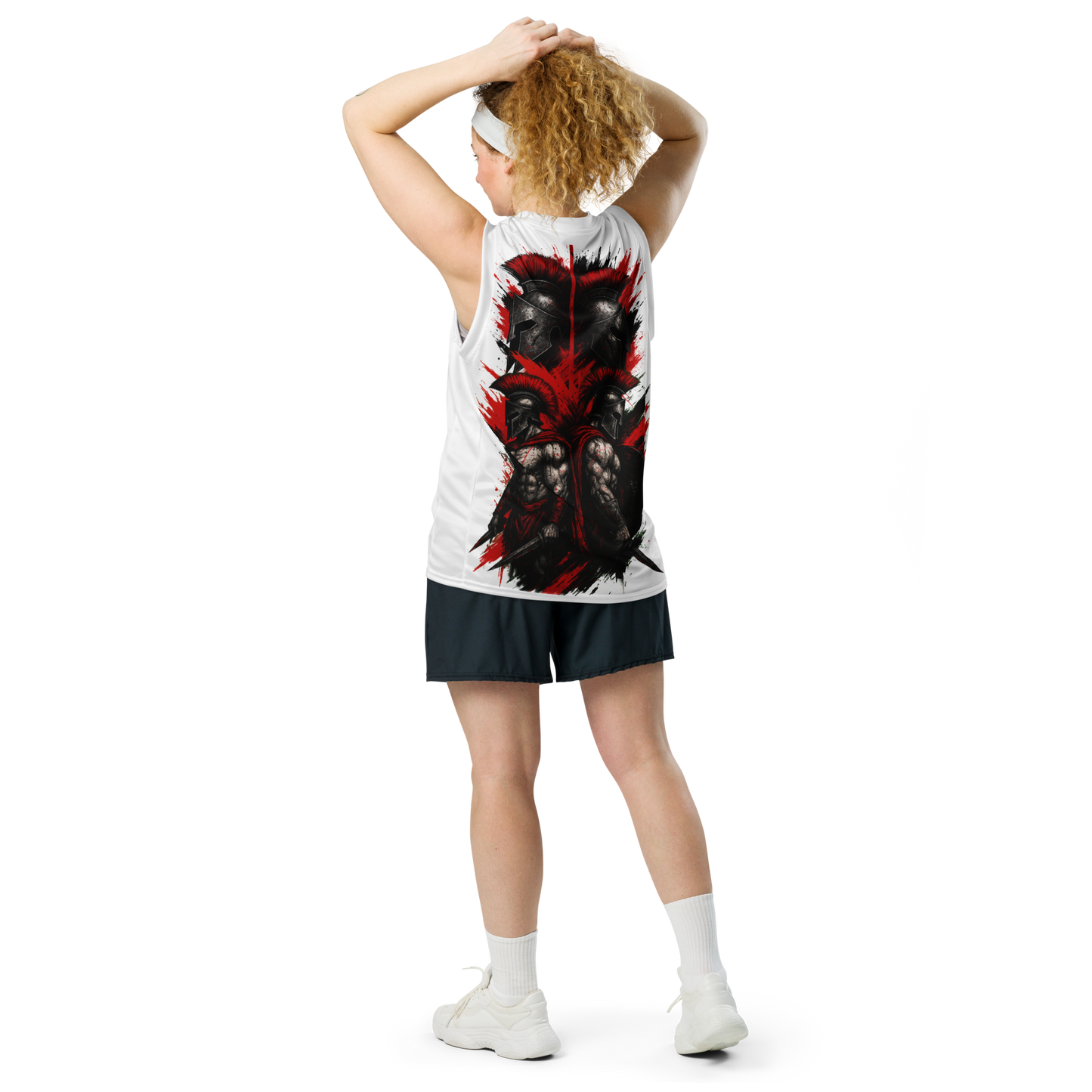 Unisex gym jersey Spartan Brotherhood (White)