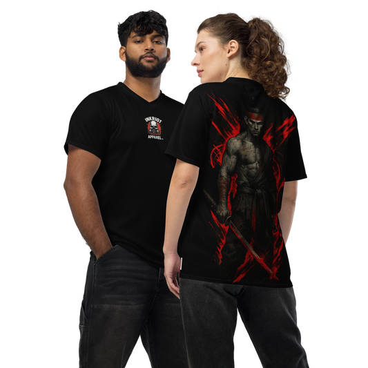 Unisex sports jersey Akaryu no Kenshi (Black)