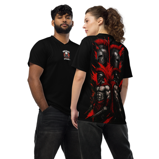 Unisex sports jersey Spartan Brotherhood (Black)