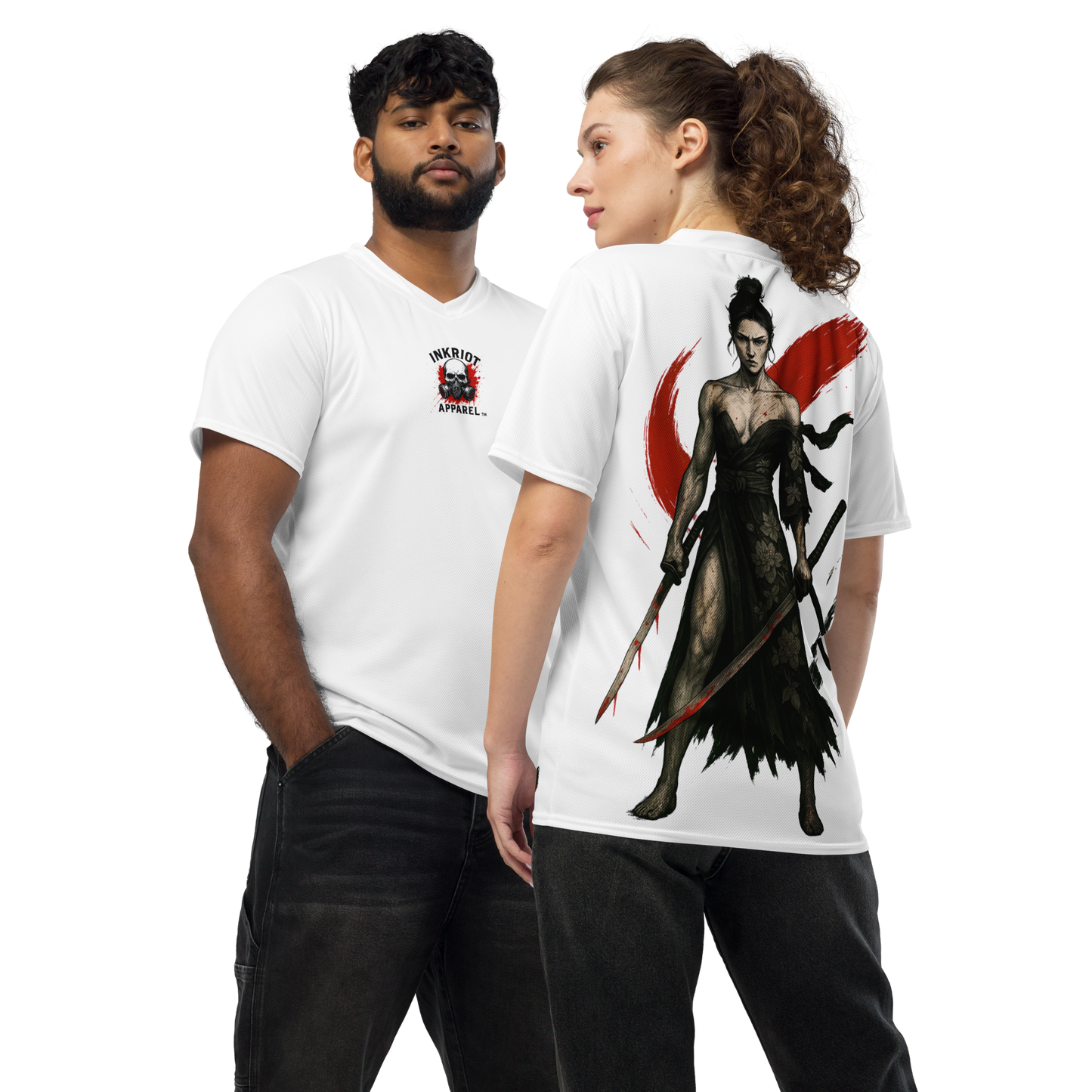 Unisex sports jersey Kiss of the Blade (White)