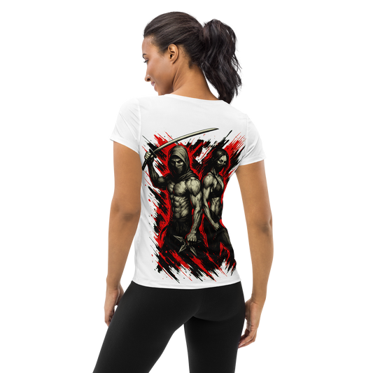 Women's athletic t-shirt Futatsu no Kage (White)