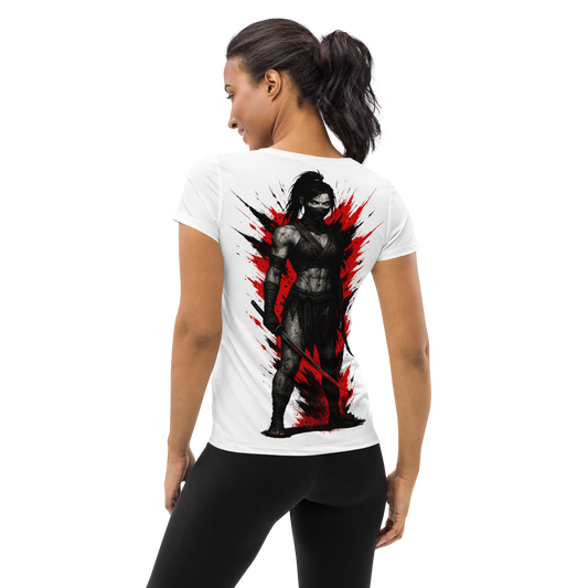Women's athletic t-shirt Kurohana no Shi (White)